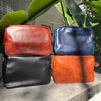 Sac de toilettage noir PU organisateur de voyage Dopp Kit 25 pièces Lot GA entrepôt sac de rasage pour accessoires de toilette DOM106137