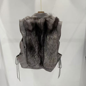 Nouvelle Arrivée <span class=keywords><strong>Pas</strong></span> <span class=keywords><strong>Cher</strong></span> Hiver Manteau De Fourrure De Renard Veste Plus La Taille Femmes Gilet De Fourrure <span class=keywords><strong>Noir</strong></span> - Product Image 2