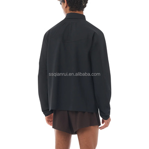 Camicia da Corsa per Uomo con Protezione UV, Asciugatura Rapida, Cuciture Piatte e Bottoni a Scatto OEM - Product Image 6
