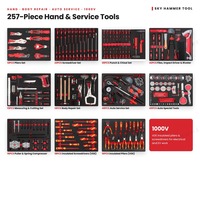Ensemble d'outils de mécanicien 701 pièces avec 20 plateaux en mousse EVA, clés à douille, pinces à percussion, tournevis, outils de réparation automobile pour armoire à outils