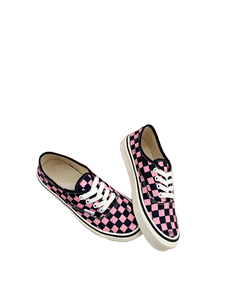 Zapatos de Lona de Corte Bajo con Diseño de Tablero de Ajedrez Estilo Hawaiano para Primavera, Verano y Otoño, Parte Superior de Cuero Genuino, Impermeables y Transpirables - Product Image 5