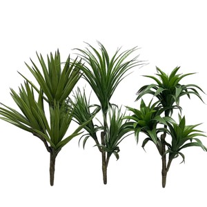 Plante artificielle Meng Jie à trois branches, plante décorative à feuilles vertes pour l'aménagement intérieur - Product Image 5