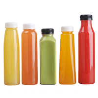 Bouteilles de boissons en PET réutilisables et jetables, lait, jus, multi-capacités, différentes tailles, bouchon à vis, impression sérigraphique, logo personnalisé JIREH