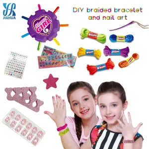 JH Low MOQ Creative DIY Friendship Jewelry Toys Making Kids Nail Sticker Girls Kit Toy