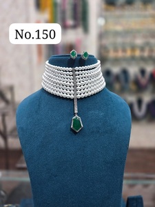 Conjunto de Collar y Pendientes de Lujo con Piedras de Circonio para Mujer, Joyería de Moda Premium para Novias, Bodas, Recepciones y Festivales - Product Image 1
