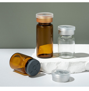 3ml 5ml 7ml 10ml Amber Sterile Glass Vial with <b>Rubber</b> Stopper for Injection and Infusion Liquids - Product Image 2
