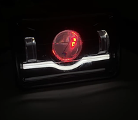 Phare LED carré de 5 pouces pour Jeep Wrangler, modification tout-terrain (combinaison faisceau haut/bas)