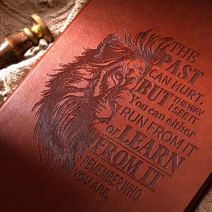 Diario de Cuero A5 Personalizado <span class=keywords><strong>para</strong></span> Hombre, Tapa Dura, 256 Páginas, Diarios Bíblicos con Líneas <span class=keywords><strong>para</strong></span> Escribir, Cuadernos Vintage - Product Image 2