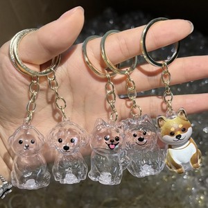 Acrylic Transparent Dog Keychain Collectible Cartoon Pet Hair Storage Box Dustproof <b>Plush</b> Toy For Kids Unisex Four Seasons - Product Image 1