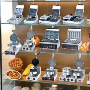 Machine à gaufres électrique professionnelle numérique mini double pour gaufres fourrées, avec logo personnalisé, pour restaurant - Product Image 1