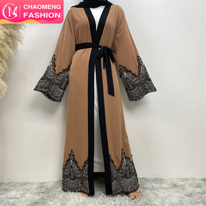 1962# <strong>Turkey</strong> Dubai Muslim Applique Fashion Abaya Wholesale Islamic Ethnic <strong>Clothes</strong> - Product Image 1
