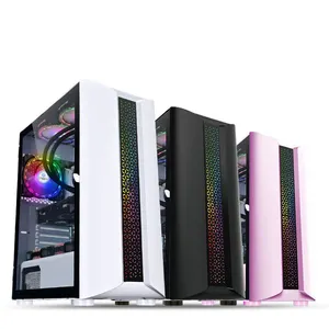 데스크탑 PC 컴퓨터 ATX 케이스 그래픽 카드 케이스 프레임 서버 전체 세트 LED 조명 RGB 팬 컴퓨터 케이스 및 타워