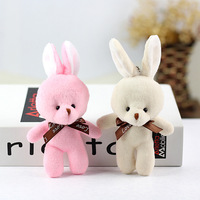 Pâques Mini lapin en peluche coloré 6.3 pouces 7 couleurs doux petit lapin jouets petit lapin poupée mignon décorations de fête de Pâques