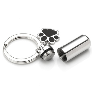 Gantungan Kunci Urn Kremasi Kucing Modern dari Baja Tahan Karat dengan Pesona Cakar-Mini Kapsul Abu Tahan Air Kedap Udara Kenang-kenangan Memorial Kustom - Product Image 6
