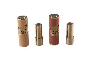 Nouveau Contenant de Baume à Lèvres Rond de Luxe en ABS avec Couvercle Rabattable, Motif Ours Mignon, 3 Couleurs, Tube de Rouge à Lèvres Vide - Product Image 3