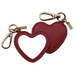 HQ Mixed Proc Discount Customized Logo Red Heart Shape Lighted Desktop Portable Small Compact <b>Makeup</b> Pocket <b>Mirror</b> KeyChain - Product Image 1
