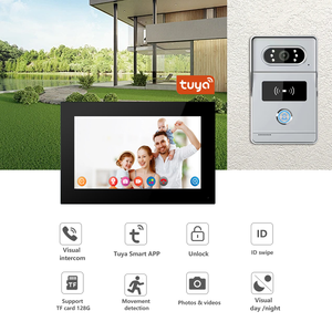 ระบบอินเตอร์คอมวิดีโอประตูบ้านอัจฉริยะแบบไร้สาย RFID OEM ODM พร้อมหน้าจอสัมผัส 7 นิ้ว ความละเอียด 1080P HD รองรับการสื่อสารหลายห้อง - Product Image 1