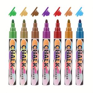 Best Price 8 Colors Oem Dry-erase & Wet-erase Liquid <b>Chalk</b> Marker for Black Board Glass Mirror - Product Image 2
