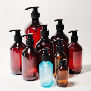 Hổ phách <span class=keywords><strong>100ml</strong></span> 150ml 200ml 300ml 400ml 500ml nhựa Pet Gel tắm Lotion bơm chai cho dầu gội đầu và điều hòa chai tóc - Product Image 2