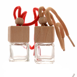 8ML Empty Glass Perfume Bottle with Square Screw Cap Screen Printed for <b>Car</b> Diffuser Hanging Air Freshener - Product Image 4