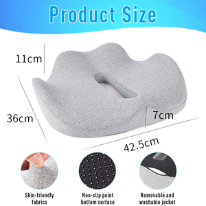 <span class=keywords><strong>Coussin</strong></span> de siège <span class=keywords><strong>ergonomique</strong></span> respirant de qualité supérieure <span class=keywords><strong>Gel</strong></span> de refroidissement et mousse à mémoire de forme pour chaise de bureau voiture voyage et usage domestique - Product Image 4