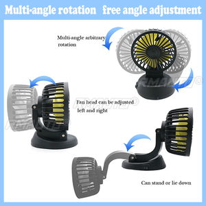 12V/24V USB Portable <b>Mini</b> Car Fan Single Head Electric Fan Cooling Fans Adjustable for Auto <b>Cooler</b> - Product Image 6