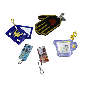 Factory Custom Cute Shaking <b>Anime</b> Charms Inside Cartoon Acrylic Shaker <b>Keychain</b> with Animal Shape Snap Hook - Product Image 5