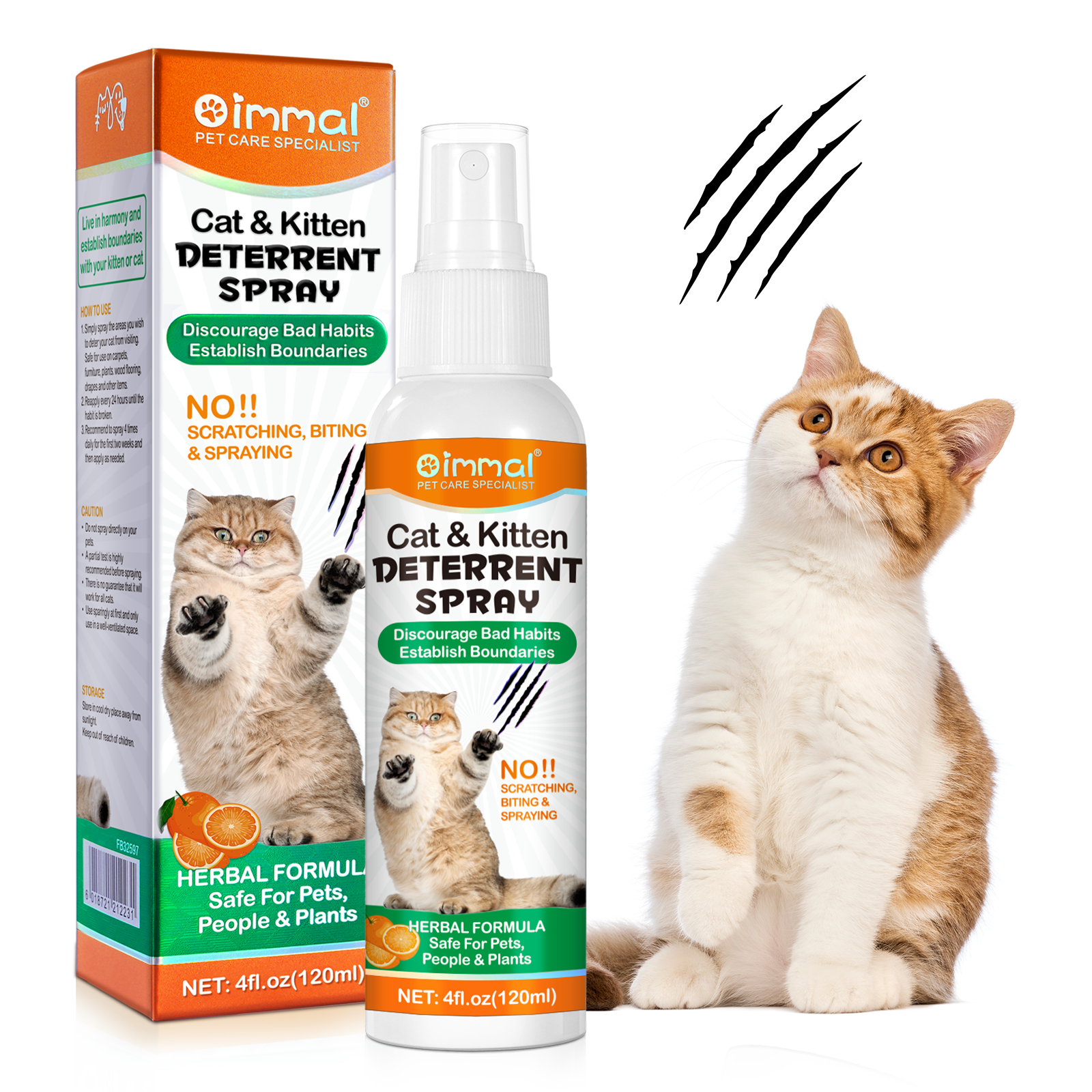 Oimmal Fórmula Herbal Pet Training Spray Não Scratch Deterrent Spray Para Cães Gatos Pet Behavior Training Cat Deterrent Spray