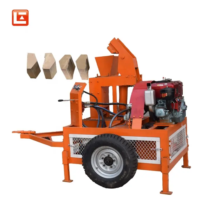 1-20 Small movable interlock clay red wall brick making machine lego brick machines