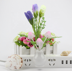 Nhiều màu thay đổi <span class=keywords><strong>LED</strong></span> ánh sáng ban đêm nhỏ đêm Đèn trang trí nội thất đèn nấm lá hoa Mini đêm Tường Đèn - Product Image 6