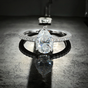 Fine Jewelry 1Ct Pink VVS1 Moissanite 925 <b>Silver</b> Stylish Minimalist Engagement <b>Solitaire</b> <b>Ring</b> for Women - Product Image 3