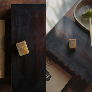Support de couvercle en pierre Shoushan sculpté à la main, repose-couvercle de théière Zisha, accessoire de thé, origine Anji - Product Image 4