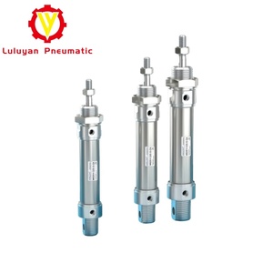 Cilindro de acero inoxidable, bloque de culata, mini pistón neumático de doble efecto, piezas de cilindro de aluminio, neumático - Product Image 1