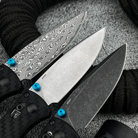 Couteau de poche pliant BM 533-4 avec manche en fibre de nylon personnalisé, acier 8Cr13Mov/Damascus, couteau tactique de camping en plein air, couteau de chasse EDC