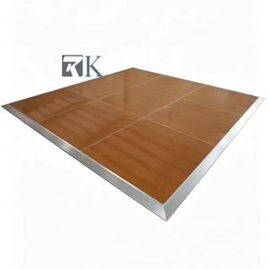 Portable Dance Floor Party Wedding Event Flooring with Plywood <b>Platform</b> Aluminum Edging - Product Image 1