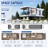 Une chambre une salle de bain maison conteneur préfabriquée maison capsule préfabriquée cabine Apple pour vivre panneau solaire cabine Apple maison