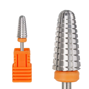 Embouts de ponceuse à ongles en carbure de tungstène argenté 5 en 1 pour manucure et nettoyage des cuticules, modèle Remove Gel Volcano Bit - Product Image 4