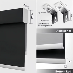 Persianas Enrollables Eléctricas Automáticas de Doble Capa, Diseño Art <span class=keywords><strong>Deco</strong></span>, Nuevo Diseño Día y Noche, Integradas, de Tela para Sala de Estar, Horizontales - Product Image 2