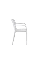 Chaises de jardin en plastique H-752A avec accoudoirs, empilables, design moderne pour la restauration en plein air et les restaurants