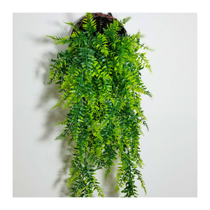 Fougère en plastique suspendue artificielle fausse plante décoration murale extérieure avec des feuilles vertes plantes suspendues artificielles - Product Image 1