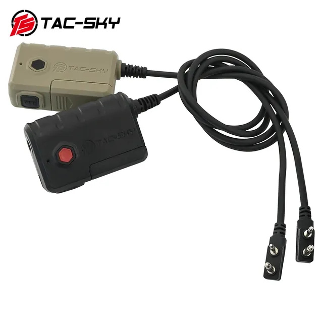 TS TAC-SKY Tactical PTT Adapter With Bluetooth Compatible With Kenwood Plug Walkie Talkies for CS Shooting Headset