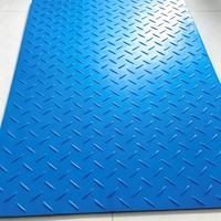Tapis de protection en HDPE 4x8 pieds, tapis d'accès antidérapant, plaque de route temporaire robuste pour extérieur