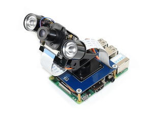 Waveshare 2-DOF Pan-Tilt HAT pour Raspberry Pi, détection d'intensité lumineuse, interface I2C, puce PWM PCA9685, capteur de lumière TSL2581 K817 - Product Image 2