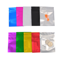QUANTITÉ MINIMALE DE COMMANDE 500 stock sacs à fermeture à glissière feuille mylar noir mat zip serrure sac 100x150mm