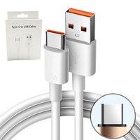Kabel Charger Data USB Tipe C 6A Super Cepat 66W Grosir untuk Xiaomi untuk Ponsel Samsung