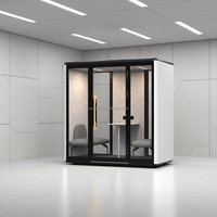 Cabine de bureau moderne Comine SilentBox 2026, isolation acoustique, cabine téléphonique, verre trempé de 6 mm pour immeuble de bureaux, villa, salon