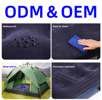 Matelas pneumatique portable hypoallergénique en tissu polyester, design pliable, pompe électrique incluse pour le camping, la chambre à coucher, l'entrepôt