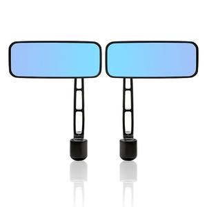 Rétroviseur convexe en alliage d'aluminium avec verre bleu pour moto électrique, rétroviseur carré incurvé imprimé serpent réaménagé - Product Image 6