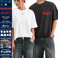 Kaos oblong pria polos lengan pendek katun 100% 240G, model vintage washed distressed cut edge, ukuran besar, dengan logo custom, personalisasi.