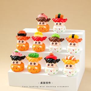 Mignon sushi série <span class=keywords><strong>QQ</strong></span> filles mignon poupée résine bureau petits ornements marée jouer tremble vivre aveugle sac en gros - Product Image 1